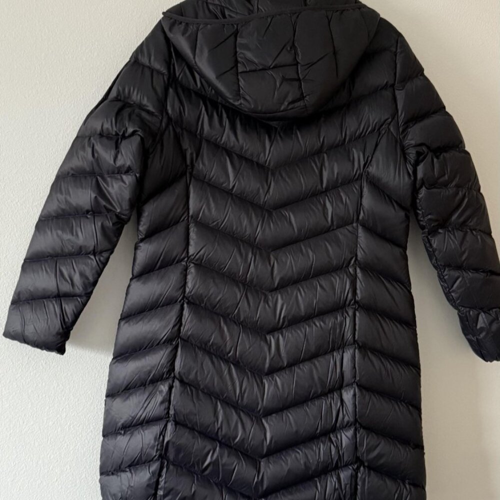 Calvin Klein Black Lightweight Down Hooded Puffer Jacket Coat Women's Size L NWO - Picture 6 of 11
